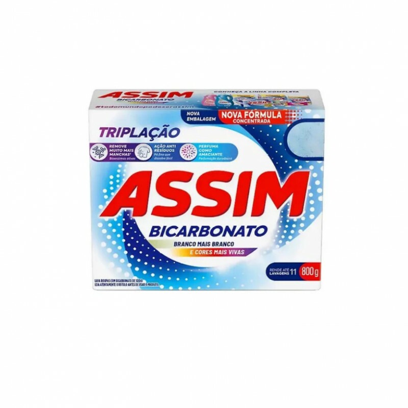 SABAO PO 800G ASSIM TRIPLAÇAO CAIXA C/BICARBONATO DE SODIO
