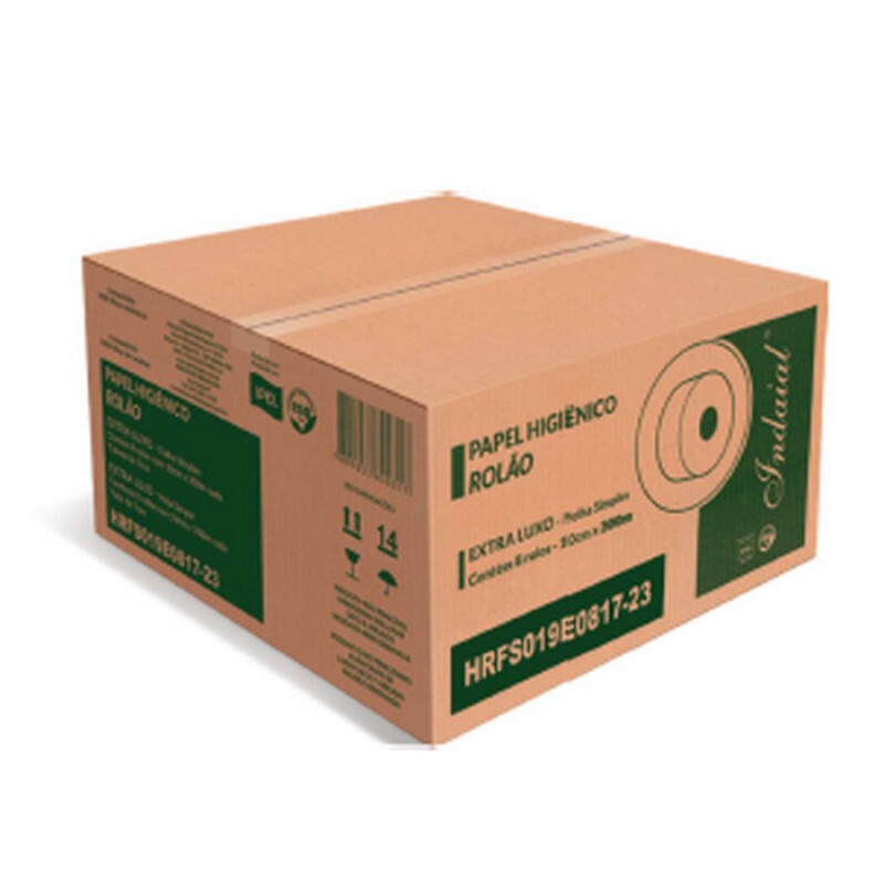 PAPEL HIGIENICO ROLAO FS INDAIAL ELX 10CM X 300M 17G - 8 RLS